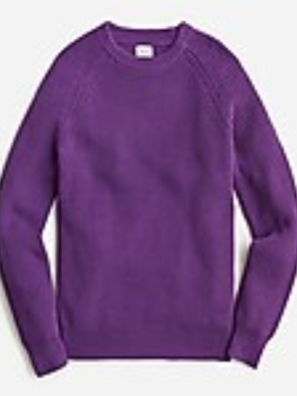Mens J Crew Heritage Cotton Shaker-Stitch Sweater - Purple - Very Cozy